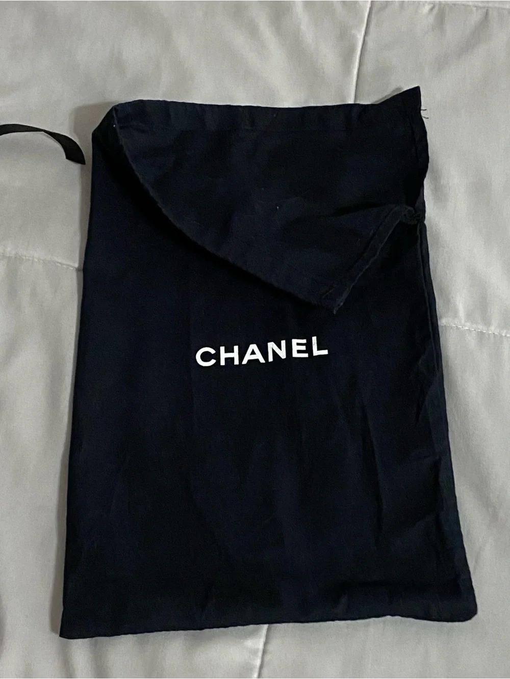 Chanel Small‎ Size Black Purse Shoe Protector Dust Bag Bundle Designer 12 x 7.5